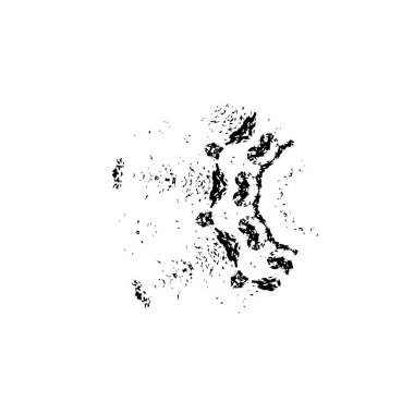 creative element of black brush stroke on white background 