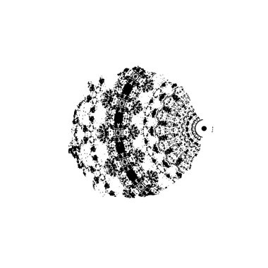 creative element of black brush stroke on white background 