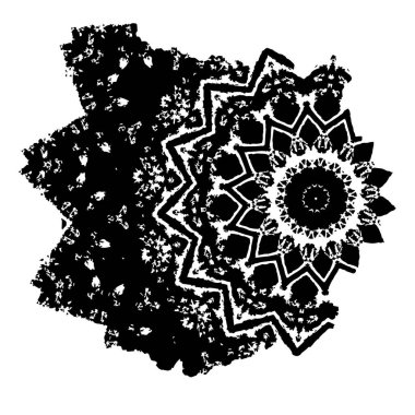 creative element of black brush stroke on white background 