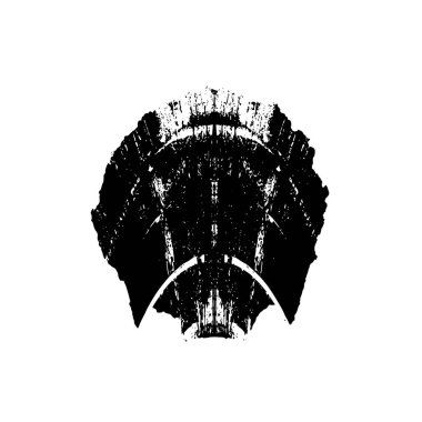 creative element of black brush stroke on white background 