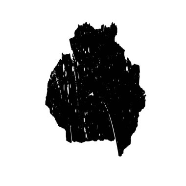 creative element of black brush stroke on white background 