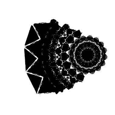 creative element of black brush stroke on white background 