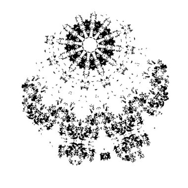 creative element of black brush stroke on white background 