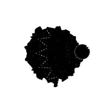 creative element of black brush stroke on white background 