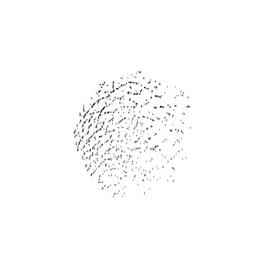 creative element of black brush stroke on white background 