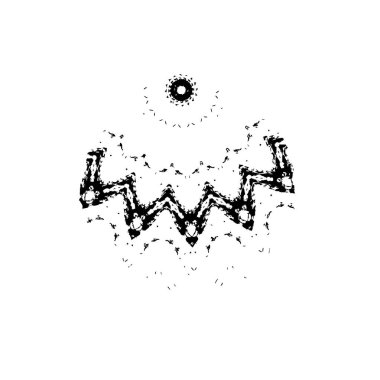 creative element of black brush stroke on white background 