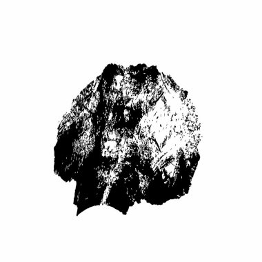 creative element of black brush stroke on white background 