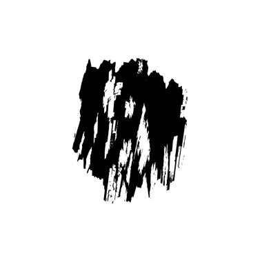 creative element of black brush stroke on white background 