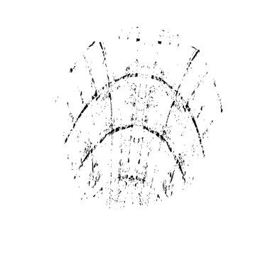 creative element of black brush stroke on white background 