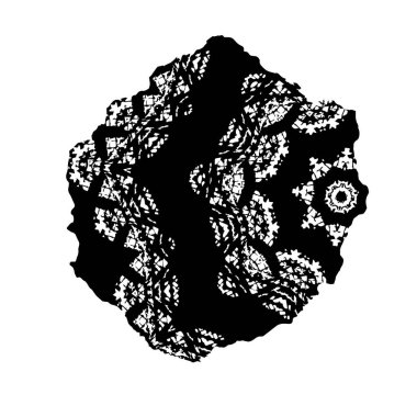 creative element of black brush stroke on white background 