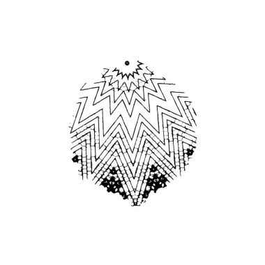 creative element of black brush stroke on white background 