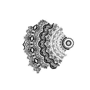 creative element of black brush stroke on white background 