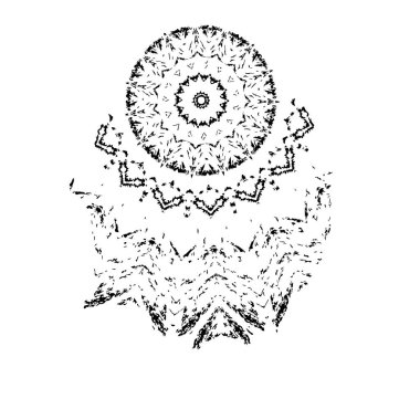 creative element of black brush stroke on white background 