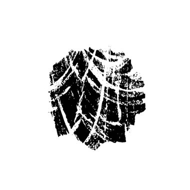 creative element of black brush stroke on white background 