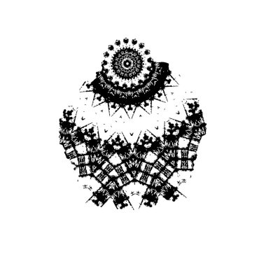 creative element of black brush stroke on white background 