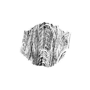 creative element of black brush stroke on white background 