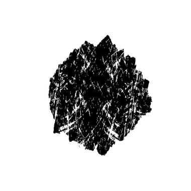 creative element of black brush stroke on white background 