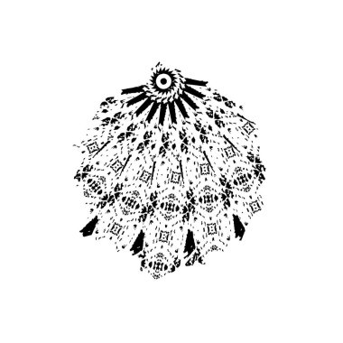 creative element of black brush stroke on white background 