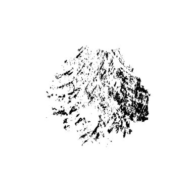 creative element of black brush stroke on white background 