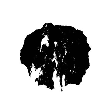creative element of black brush stroke on white background 