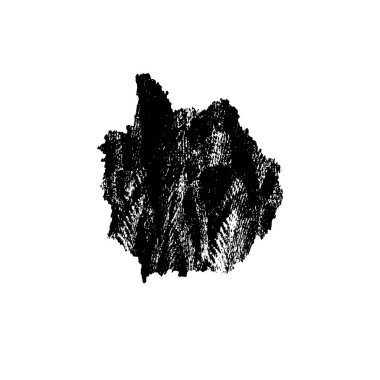 creative element of black brush stroke on white background 