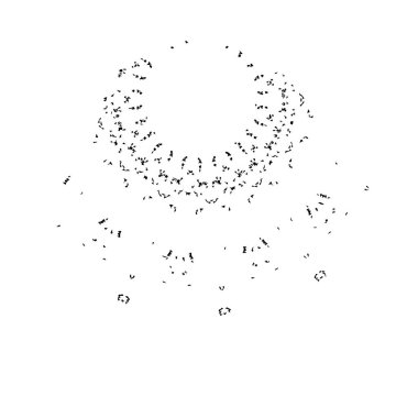 creative element of black brush stroke on white background 