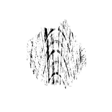 creative element of black brush stroke on white background 