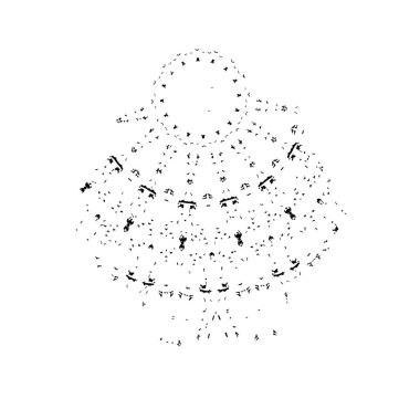 creative element of black brush stroke on white background 