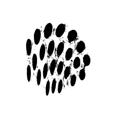 Soyut siyah-beyaz vektör arkaplanı. Çatlak, leke ve noktalarda kirli desenli tek renkli klasik yüzey. Karanlık korku tarzında eski bir duvar.