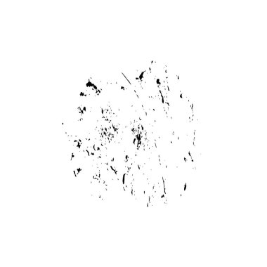 Soyut siyah-beyaz vektör arkaplanı. Çatlak, leke ve noktalarda kirli desenli tek renkli klasik yüzey. Karanlık korku tarzında eski bir duvar.