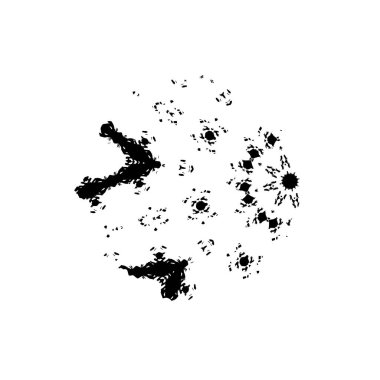 Soyut siyah-beyaz vektör arkaplanı. Çatlak, leke ve noktalarda kirli desenli tek renkli klasik yüzey. Karanlık korku tarzında eski bir duvar.