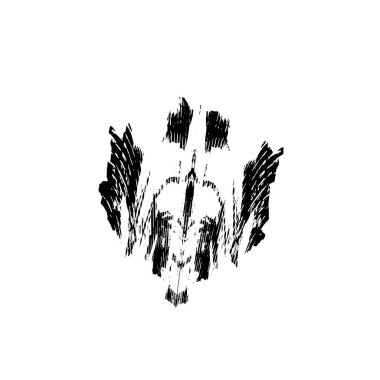 Soyut siyah-beyaz vektör arkaplanı. Çatlak, leke ve noktalarda kirli desenli tek renkli klasik yüzey. Karanlık korku tarzında eski bir duvar.