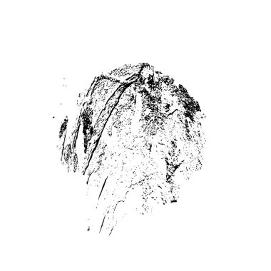 Soyut siyah-beyaz vektör arkaplanı. Çatlak, leke ve noktalarda kirli desenli tek renkli klasik yüzey. Karanlık korku tarzında eski bir duvar.