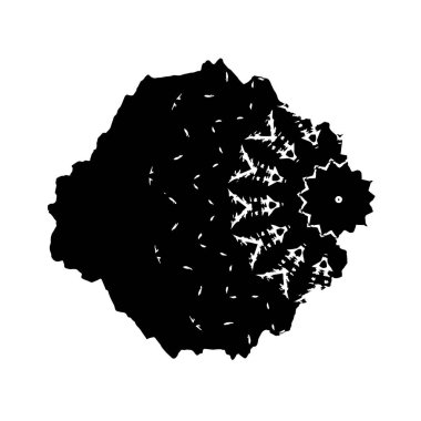 Soyut siyah-beyaz vektör arkaplanı. Çatlak, leke ve noktalarda kirli desenli tek renkli klasik yüzey. Karanlık korku tarzında eski bir duvar.