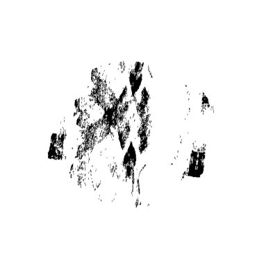 Soyut siyah-beyaz vektör arkaplanı. Çatlak, leke ve noktalarda kirli desenli tek renkli klasik yüzey. Karanlık korku tarzında eski bir duvar.