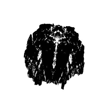 creative element of black brush stroke on white background 