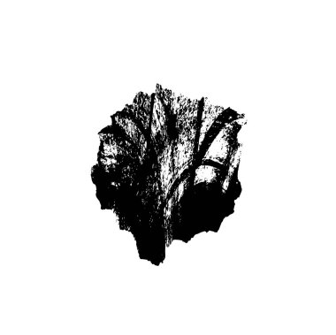 creative element of black brush stroke on white background 