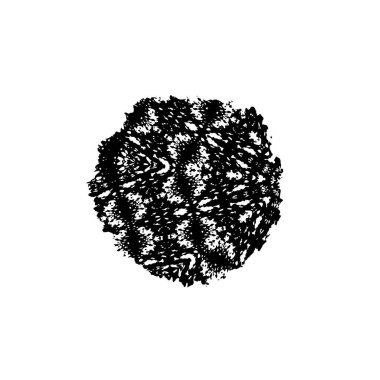 Beyaz arka planda siyah mürekkep fırça sıyrık. 