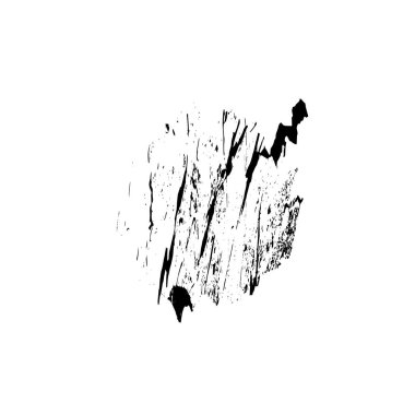 Beyaz arka planda siyah mürekkep fırça sıyrık. 