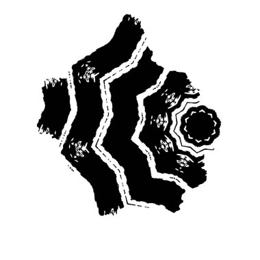 Beyaz arka planda siyah mürekkep fırça sıyrık. 