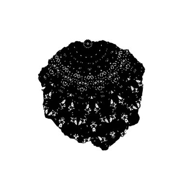 Beyaz arka planda siyah mürekkep fırça sıyrık. 