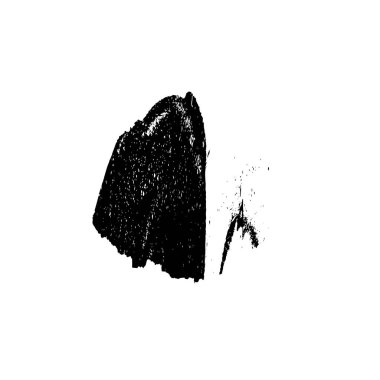 Beyaz arka planda siyah mürekkep fırça sıyrık. 