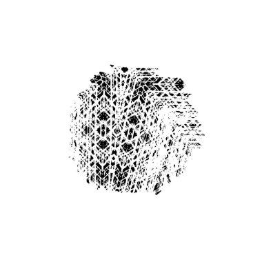 Beyaz arka planda siyah mürekkep fırça sıyrık. 