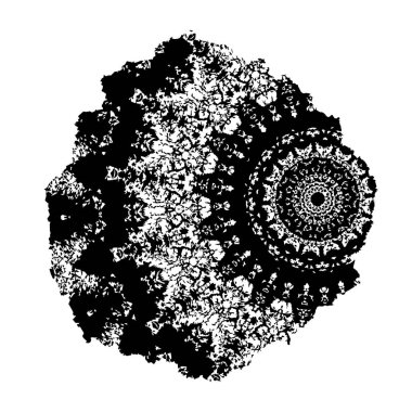 Beyaz arka planda siyah mürekkep fırçası darbesi. vektör illüstrasyonu.