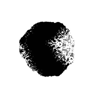 Beyaz arka planda siyah mürekkep fırçası darbesi. vektör illüstrasyonu.