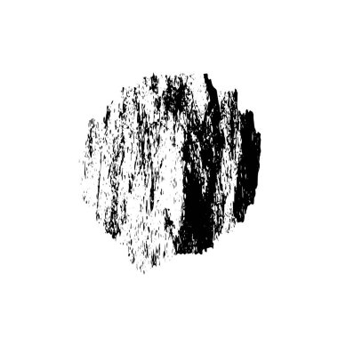 Beyaz arka planda siyah mürekkep fırçası darbesi. vektör illüstrasyonu.