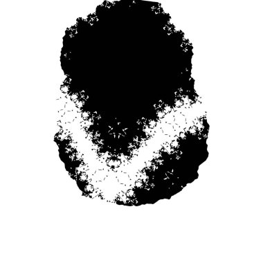 Beyaz arka planda siyah mürekkep fırçası darbesi. vektör illüstrasyonu.