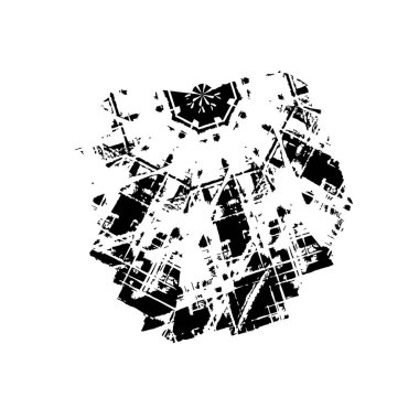 Beyaz arka planda siyah mürekkep fırçası darbesi. vektör illüstrasyonu.