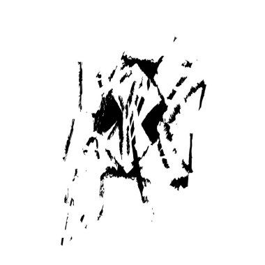 Beyaz arka planda siyah mürekkep fırçası darbesi. vektör illüstrasyonu.