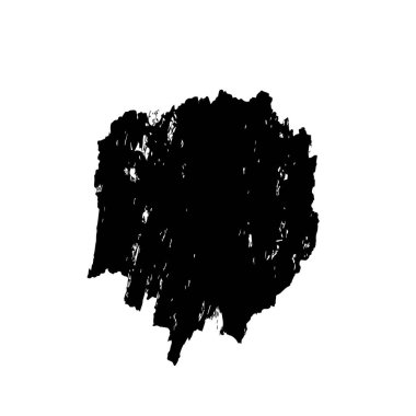 Beyaz arka planda siyah mürekkep fırçası darbesi. vektör illüstrasyonu.